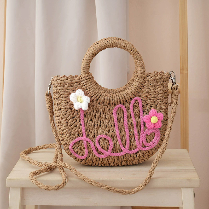 Women'S Bags Holiday - Handwoven Straw Bag Ladies Beach Vacation