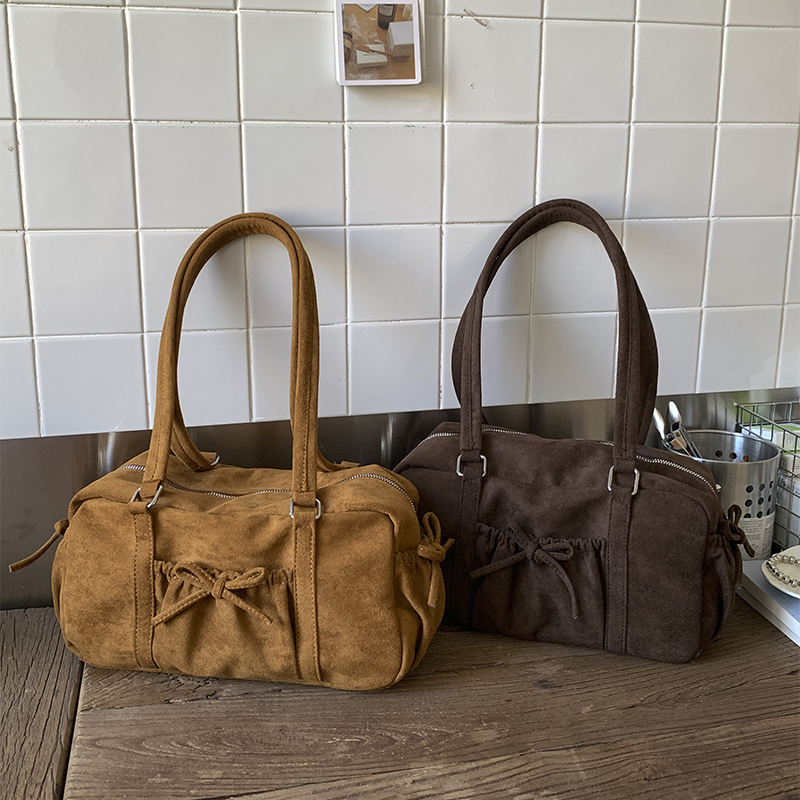 Women Bags Mk - Vintage Leisure Suede Solid Color Women