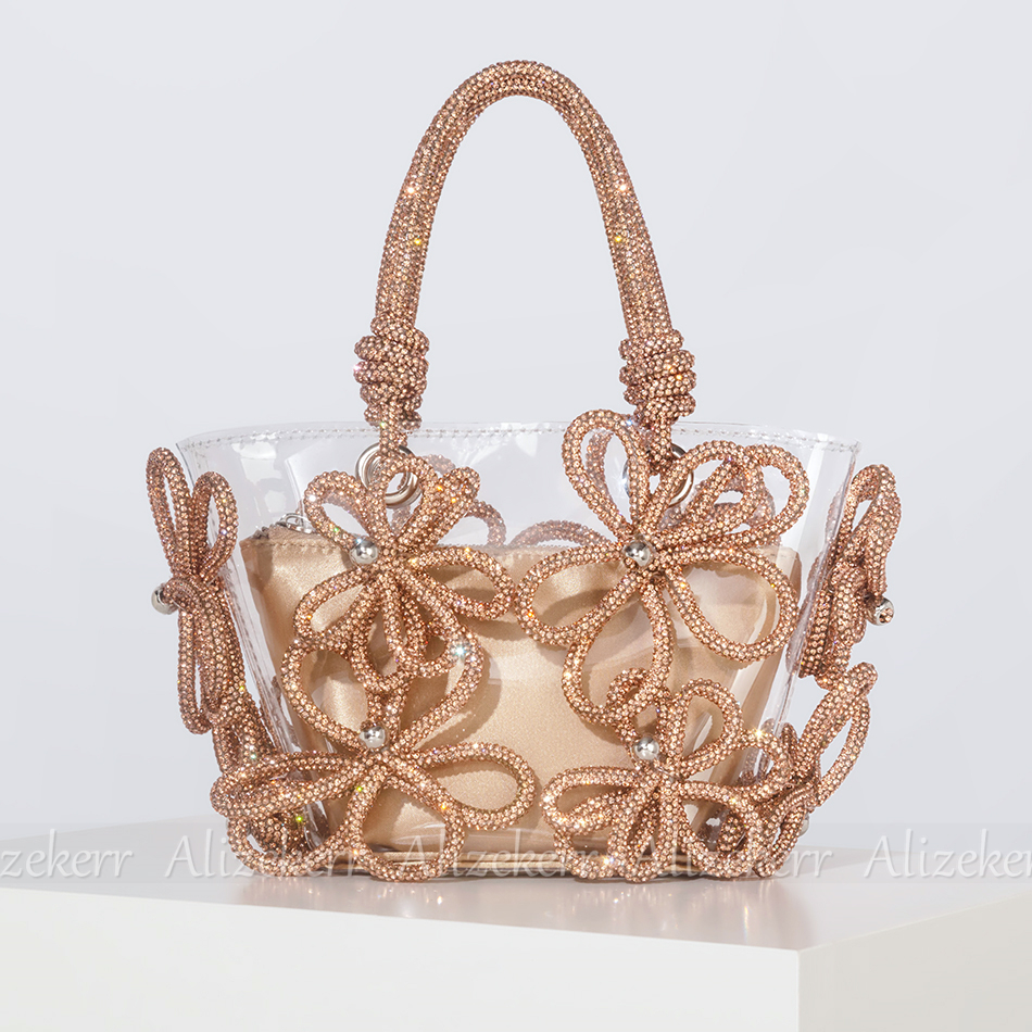 Diamond Flower Transparent Tot - đánh giá và giá Women'S Bags Holiday