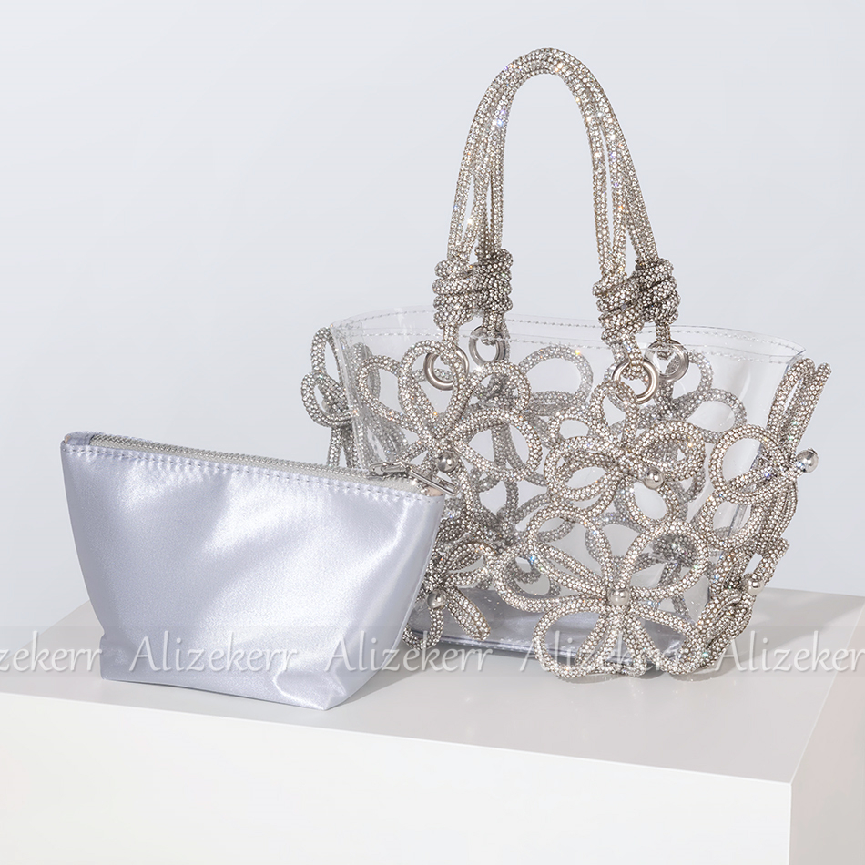 Diamond Flower Transparent Tot - đánh giá và giá Women'S Bags Holiday