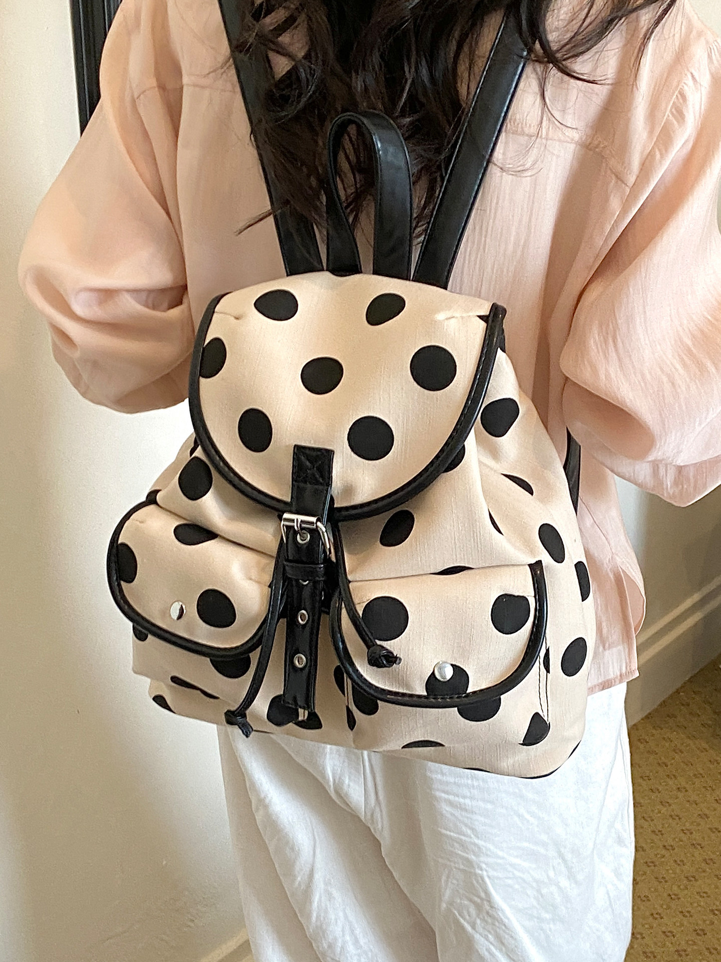 Fashion Polka Dot Backpack Wom - đánh giá và giá Women Bags In Trend