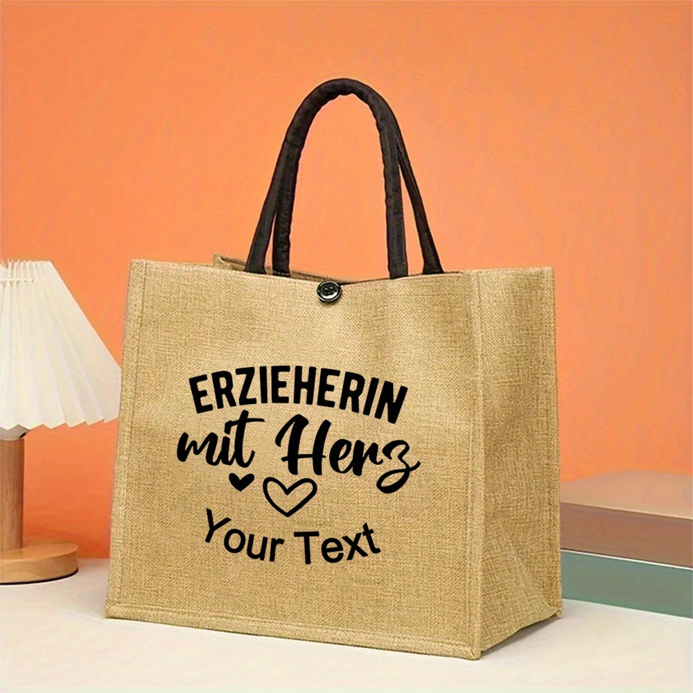 Custom Name Linen Tote Bag, Li - đánh giá và giá Women'S Bags Holiday