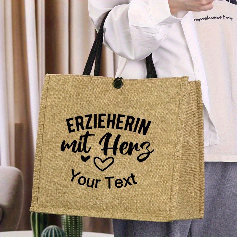 Custom Name Linen Tote Bag, Li - đánh giá và giá Women'S Bags Holiday