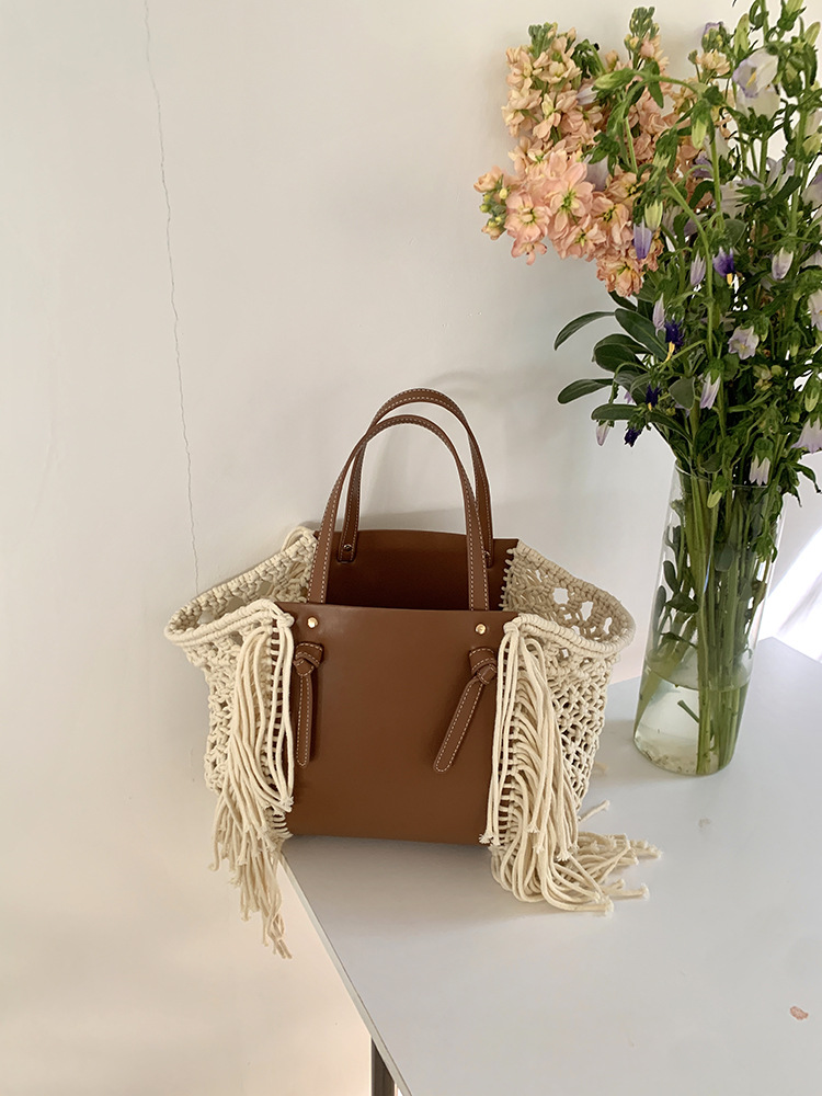 Retro Cotton Rope Tassel Bag H - đánh giá và giá Women'S Bags Holiday