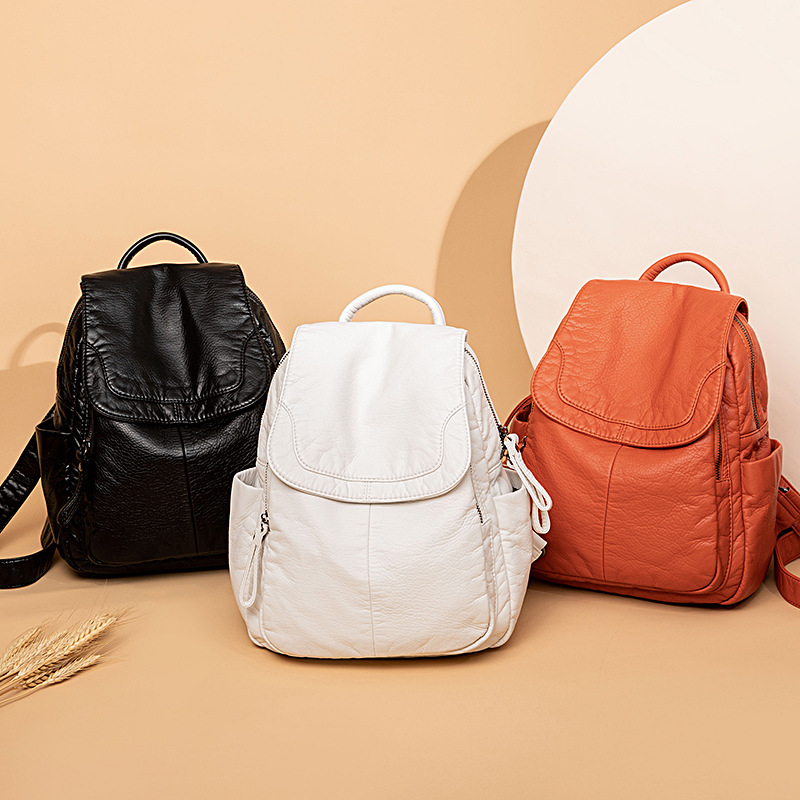 Women's Backpack White Washed  - đánh giá và giá Women Bags In Sale