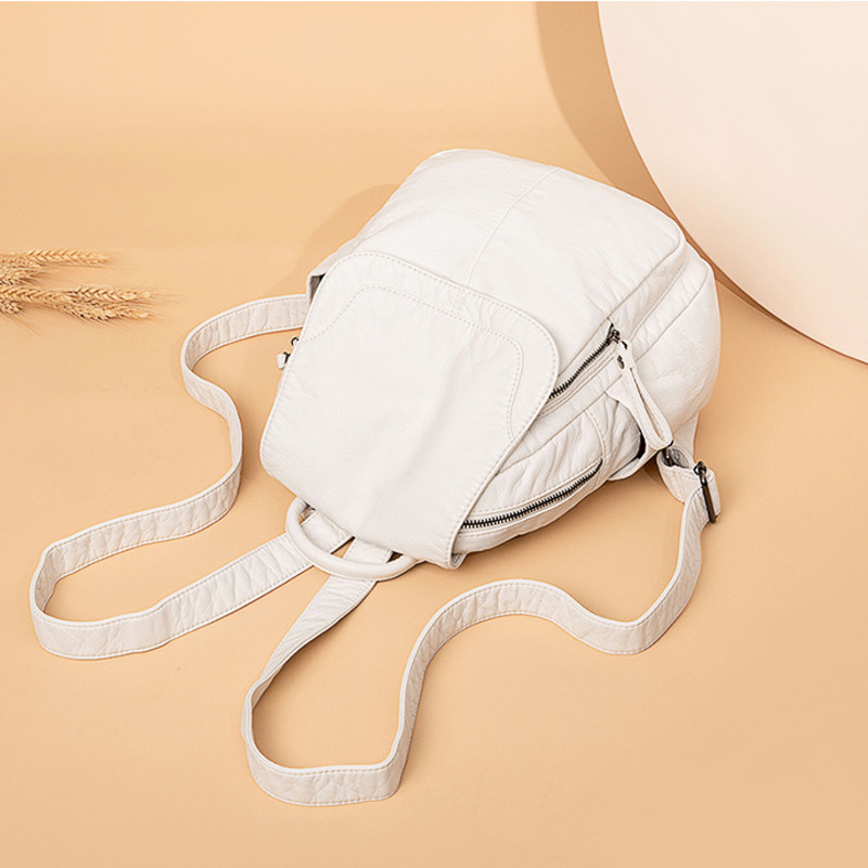 Women's Backpack White Washed  - đánh giá và giá Women Bags In Sale