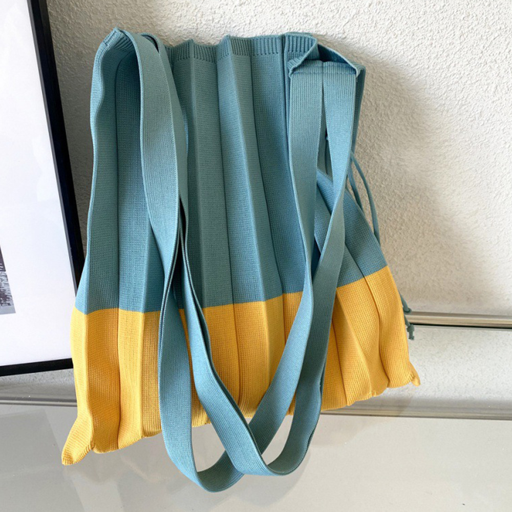 Knitted Foldable Storage Handb - đánh giá và giá Women Bags In Trend