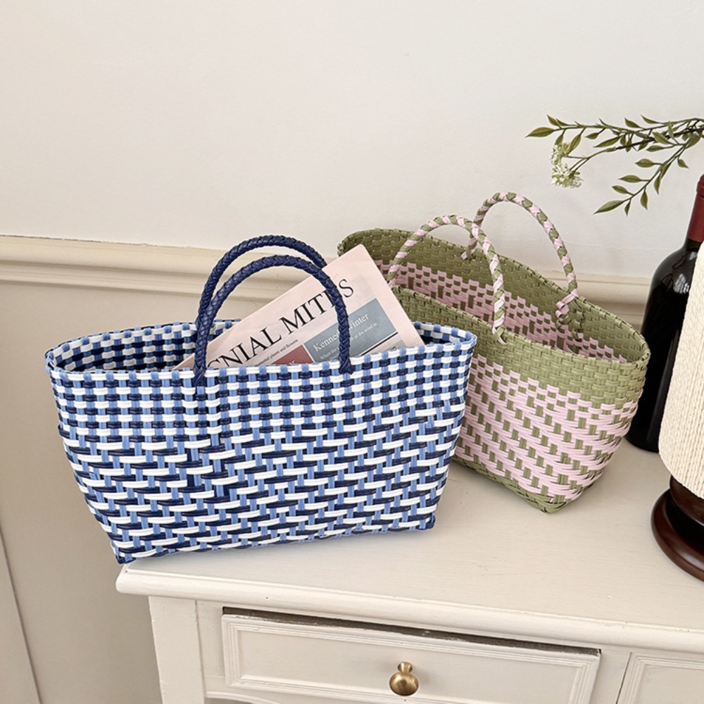 Cute PVC Handbag Weave Bag Lar - đánh giá và giá Women'S Bags Holiday