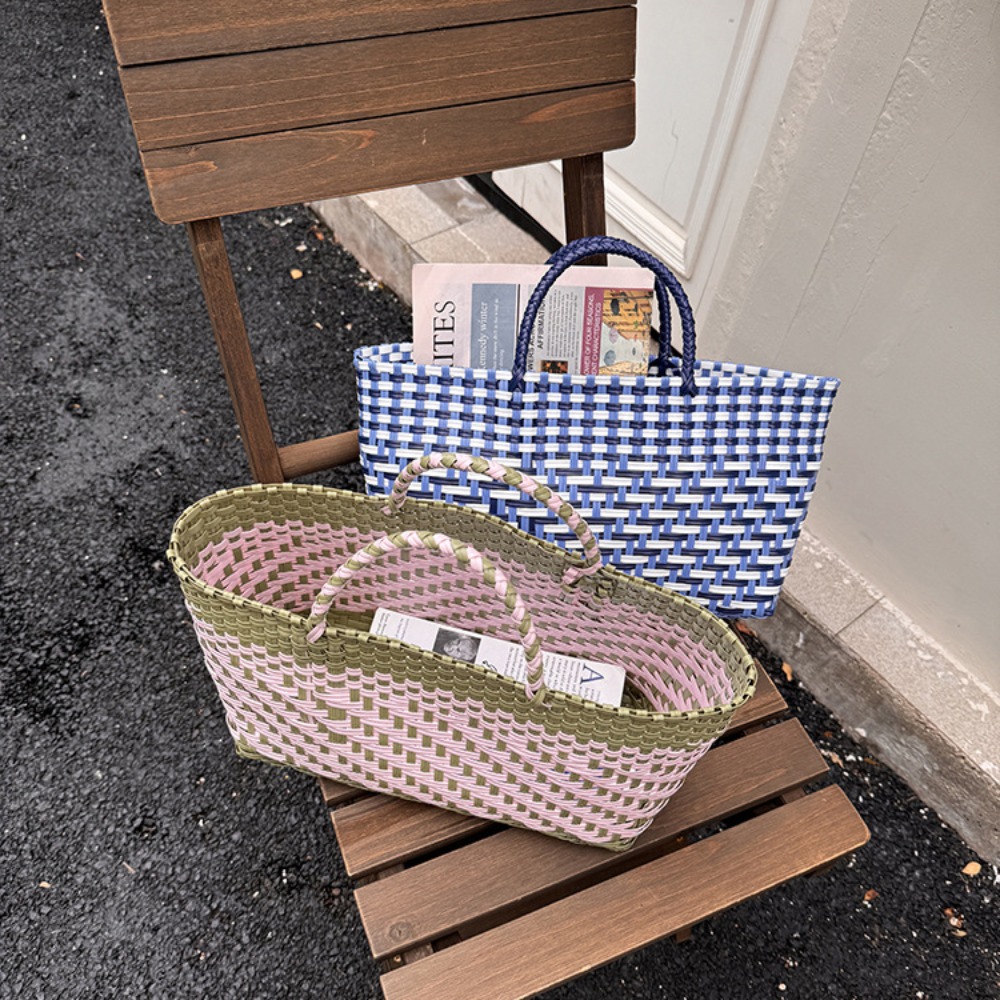 Cute PVC Handbag Weave Bag Lar - đánh giá và giá Women'S Bags Holiday