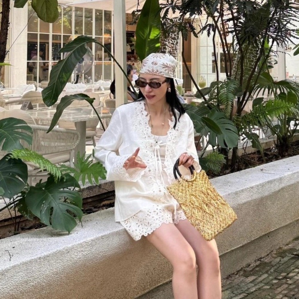 Woven Hollow-out Woven Handbag - đánh giá và giá Women'S Bags Holiday