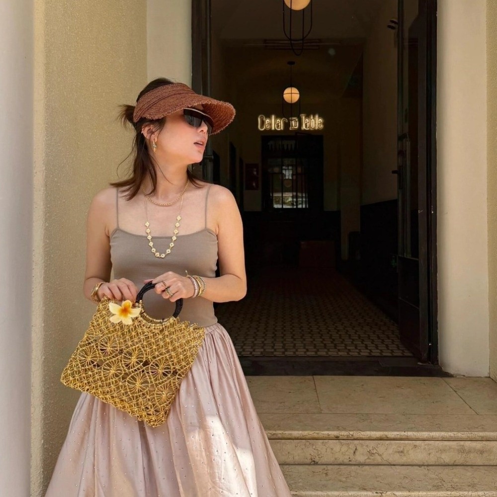 Woven Hollow-out Woven Handbag - đánh giá và giá Women'S Bags Holiday